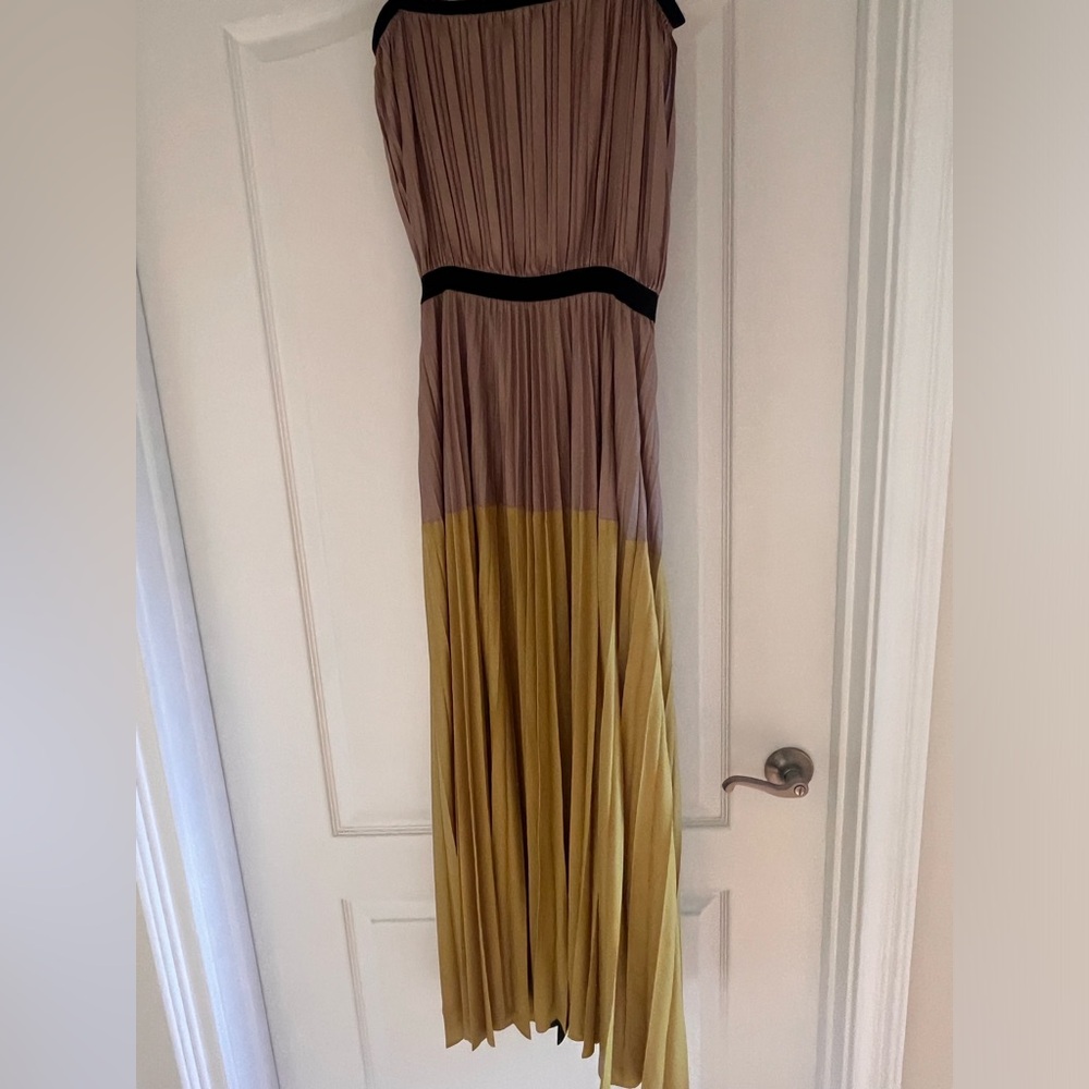 BCBG MaxAzria LILYAN Colorblock
maxi pleated dress - Picture 6 of 11